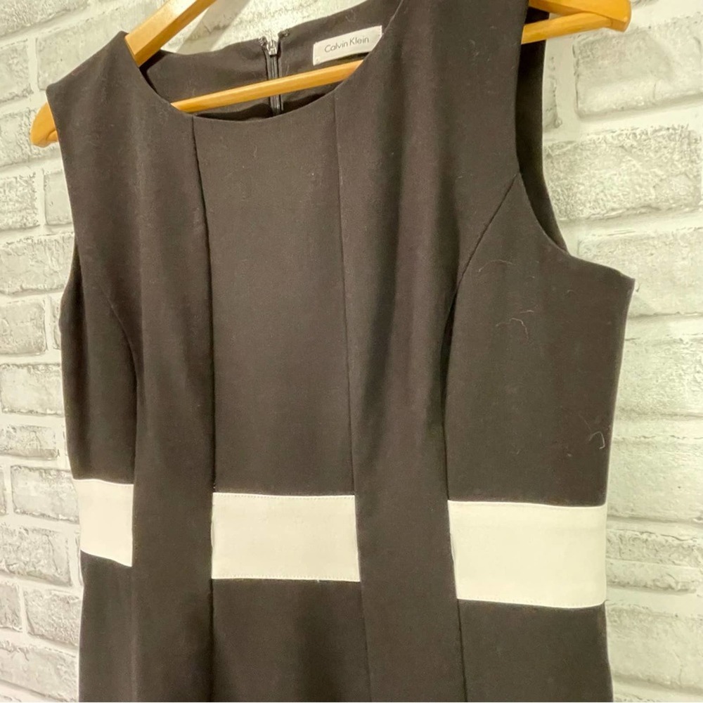 Calvin Klein Mod Fit & Flare Sleeveless Dress Size 12P - Picture 9 of 13